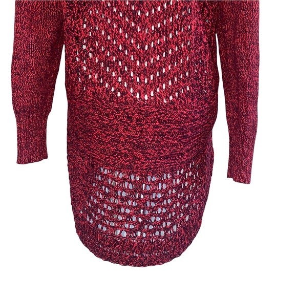 Eddie Bauer Red/Black Open Front Cardigan M - Picture 13 of 14